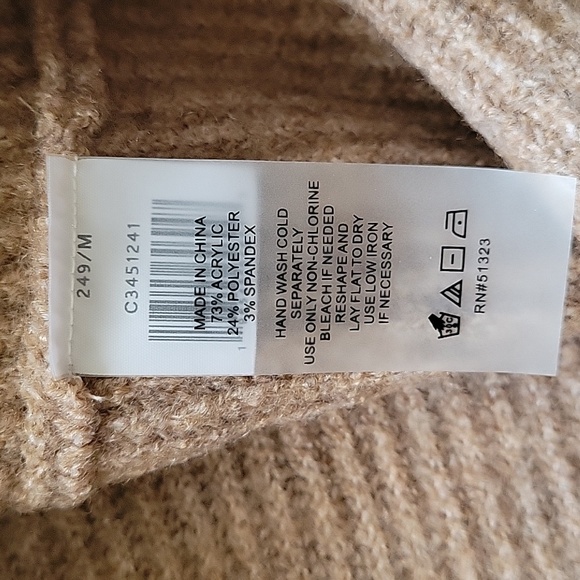 Vince Camuto Hi-Lo Cozy Oversized Turtleneck Sweater, M, Taupe, NWT - Picture 10 of 12